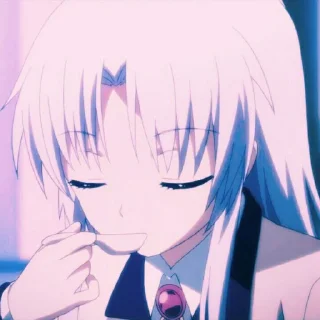 🤍 emoji Tachibana Kanade Telegram sticker 8 of 21