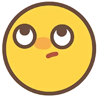 🙄 emoji 小黄豆表情包 Telegram sticker 5 of 105