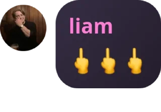 🖕 emoji Liam ganteng Telegram sticker 5 of 25