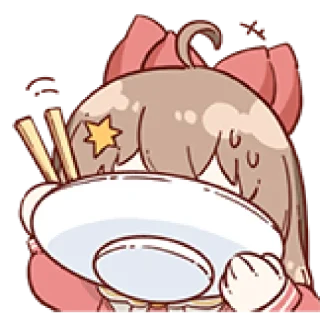 🍚 emoji 嘉然 by @sparanoid Telegram sticker 14 of 48
