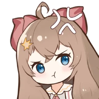 😤 emoji 嘉然 by @sparanoid Telegram sticker 10 of 48