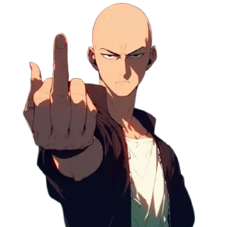 🖕 emoji OnePunchMan @stikerkyo Telegram sticker 9 of 79