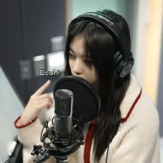 👆 emoji 'Cool With You' & 'ETA' Recording Behind🎤 @NWJNSSTICKER Telegram sticker 1 of 34