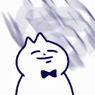 😨 emoji 领结猫Cat 2 更多贴纸在 @riridoafflinks Telegram sticker 18 of 120