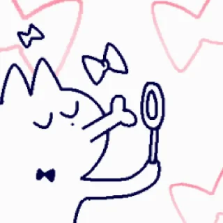 🎀 emoji 领结猫Cat 动态版 更多贴纸在 @riridoafflinks Telegram sticker 22 of 50