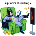 😕 emoji Batman vs. Life crisis | [@iblame] Telegram sticker 10 of 35