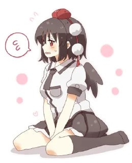 😨 emoji 射命丸文 Telegram sticker 6 of 49
