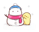 🐥 emoji Soft and cute chick winter @stickerscar Telegram sticker 17 of 64