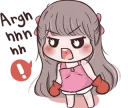 😡 emoji Baby Chubby Girl [ ENG Ver. ] @bistic Telegram sticker 11 of 40