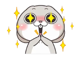👏 emoji Miss Rabbit @Stickersey Telegram sticker 19 of 30