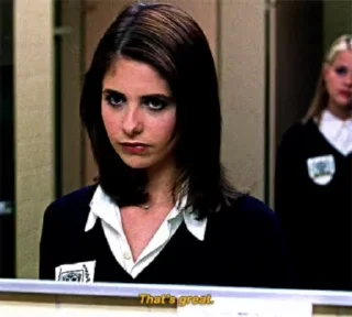 😒 emoji Sarah Michelle Gellar 🧚 Telegram sticker 15 of 95