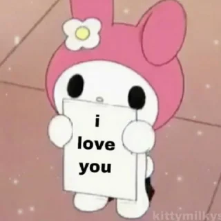 🦩 melody kuromi??!!!!!!, стікер Telegram 12 з 42