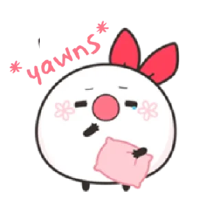 🥱 emoji chick & bunny | @cutestickers4you Telegram sticker 19 of 20