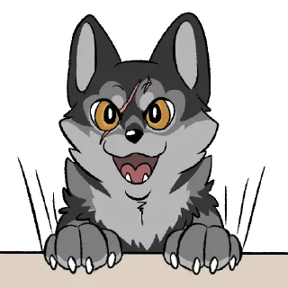 🐺 emoji 大神阿久参上！ Telegram sticker 9 of 106