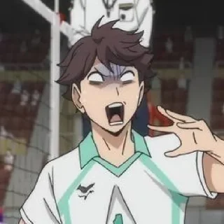 😱 emoji oikawa by ; @stikeranimeniebg Telegram sticker 17 of 21