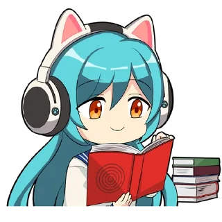 📖 Neko, sticker Telegram 10 sur 12