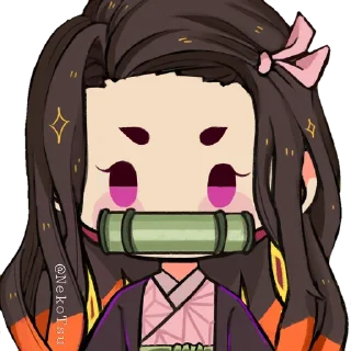 ⚔ emoji KNY Chibi @NekoTsu Telegram sticker 15 of 28