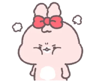 😤 emoji baby rabbit shuu | @cutestickers4you Telegram sticker 11 of 20
