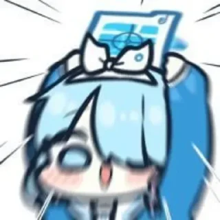 ⭐ emoji アロナ - 藍沢  @YueXiiia Telegram sticker 16 of 68
