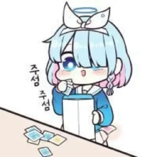 ⭐ emoji アロナ - 藍沢  @YueXiiia Telegram sticker 23 of 68