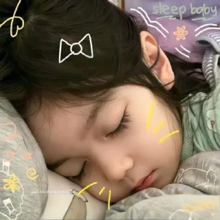 😴 emoji 𝗖𝗨𝗧𝗘 𝗕𝗔𝗕𝗬 𝗦𝗧𝗜𝗖𝗞𝗘𝗥𝗦 Telegram sticker 12 of 36