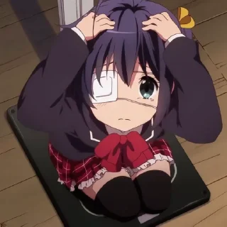 😔 emoji Stiker rikka takanashi Telegram sticker 1 of 16