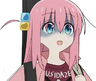 😨 emoji Bocchi the Rock @Y2LAB Telegram sticker 7 of 53