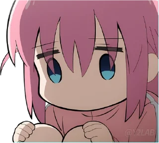 😶 emoji Bocchi the Rock @Y2LAB Telegram sticker 16 of 53