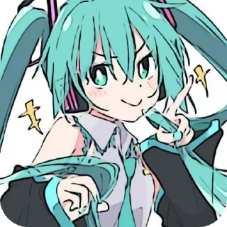 👄 emoji Miku Telegram sticker 17 of 60