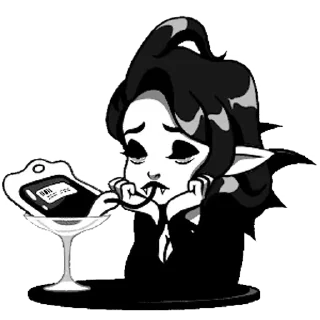 🖤 emoji lady vampire Telegram sticker 15 of 17