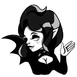 🖤 emoji lady vampire Telegram sticker 9 of 17