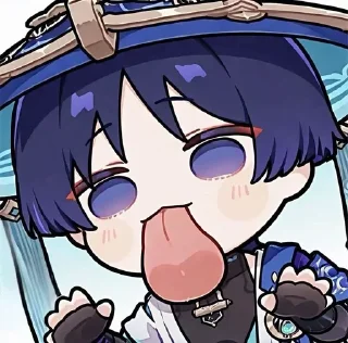 👅 emoji Chibi 👅 :: @CuteStickerStore Telegram sticker 11 of 20