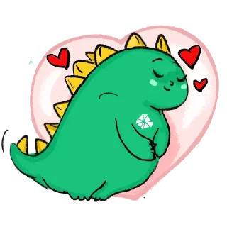❤️ emoji Krystal Dinosaur Telegram sticker 17 of 21