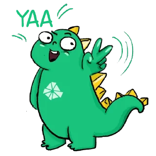 ✌️ emoji Krystal Dinosaur Telegram sticker 7 of 21