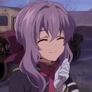 Sticker from Shinoa Hiiragi ; @yourtikel