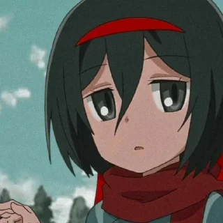 🧣 Mikasa Ackerman, Telegram sticker 8 of 15