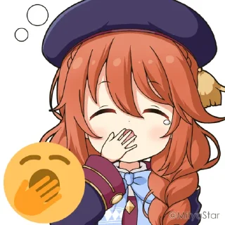 🥱 emoji 油腻仙贝(Yuni) Telegram sticker 23 of 31