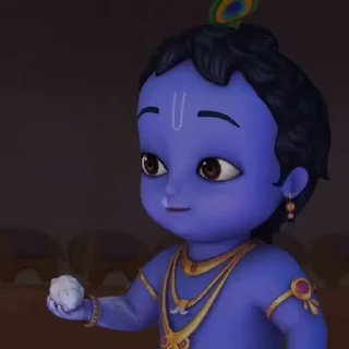 🤗 emoji Little Krishna Animated by @mayanksh4rma Telegram sticker 10 of 85
