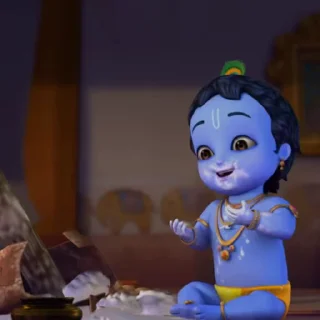 😋 emoji Little Krishna Animated by @mayanksh4rma Telegram sticker 22 of 85