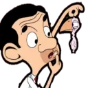 😧 emoji mr bean the animated series Telegram sticker 20 of 40