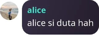 Sticker from alice ice cream