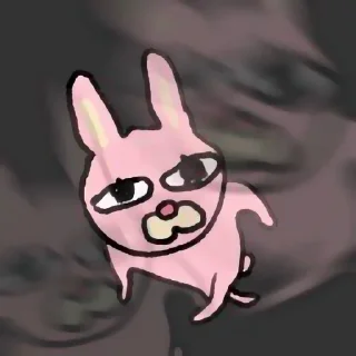 🫠 emoji 兔子秀珍 更多贴纸 @riridoafflinks Telegram sticker 8 of 74
