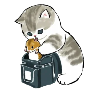 🦦 emoji 可愛い猫 @aestheticstikerpack Telegram sticker 10 of 109