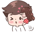😚 emoji BOOBIB CUTE COUPLE part 2 @emmastickers Telegram sticker 11 of 120