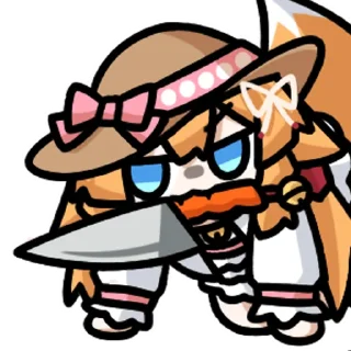 🔪 emoji 橘色列巴7 @zhaxia_cn Telegram sticker 10 of 78