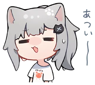 🥵 emoji 【甘城なつき】Nachoneko! Telegram sticker 16 of 24