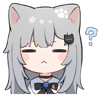 🤔 emoji 【甘城なつき】Nachoneko! Telegram sticker 8 of 24