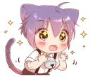 😧 emoji Boy of a black cat(3rd anniversary) @bistic Telegram sticker 7 of 40
