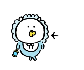 👶 emoji 對自己吐槽的白熊-隨你填貼圖 Telegram sticker 21 of 40