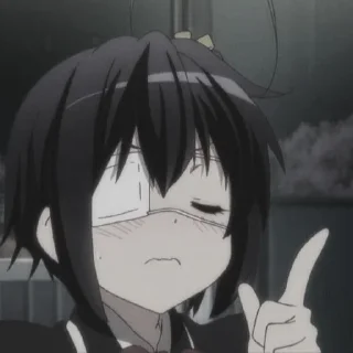 🖤 RikkaTakanashi by; @rexakatsuki_bot, Telegram sticker 8 of 55